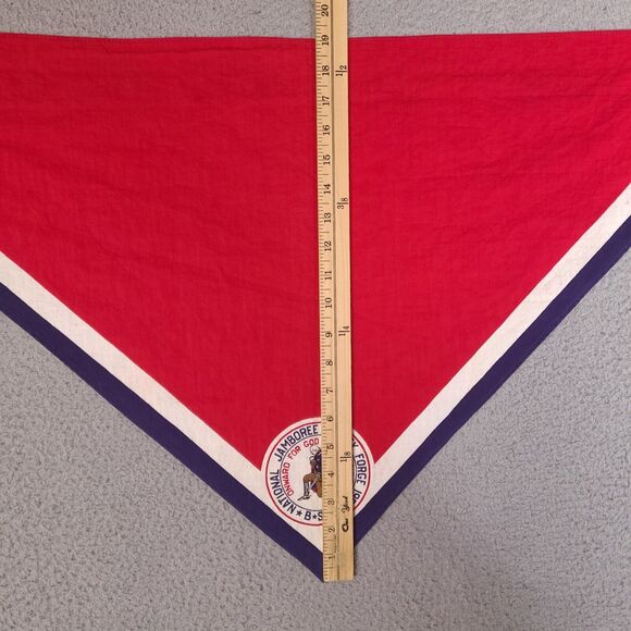 Vintage Boy Scouts America Bandana 1957 Red Neckerchief Jamboree Valley Forge - Picture 13 of 13